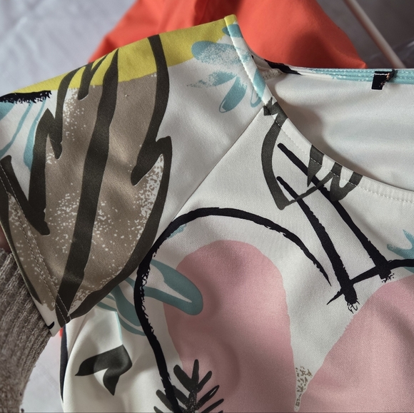 Love & Legend Dress Heart & Nature Print Womens Black and Gold Tag 22 in P2P - Picture 7 of 9